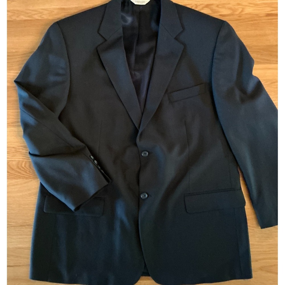 Joseph & Feiss 44R Navy Wool Blazer Mens Sport Coat Comfort Stretch‎ Suit Jacket